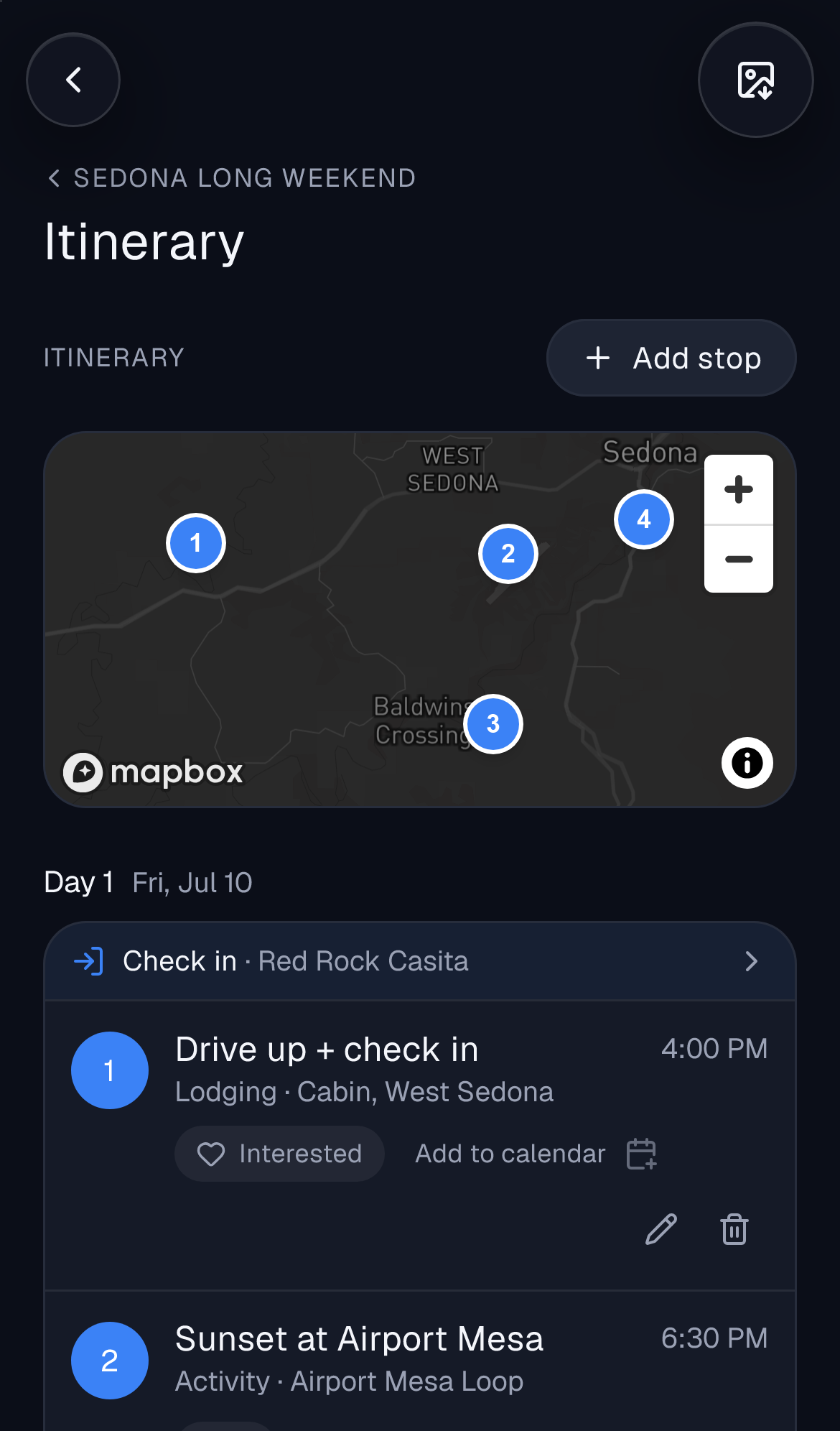 Trips in Joinue
